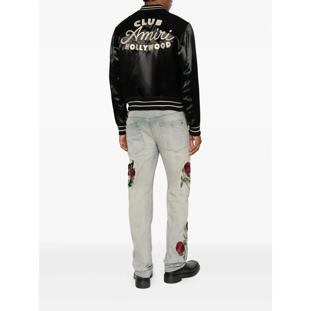 Amiri Black Satin Bomber Jacket sold by Lord & Taylor product image thumbnail 5