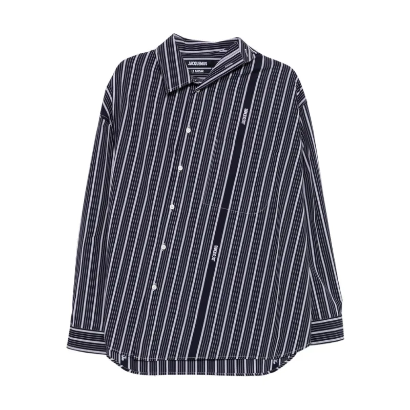 Jacquemus Navy Blue Striped Shirt sold by Lord & Taylor