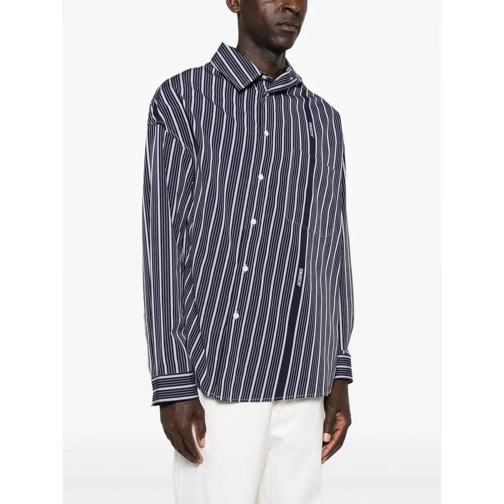 Jacquemus Navy Blue Striped Shirt sold by Lord & Taylor product image thumbnail 5