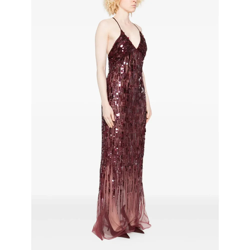 Elisabetta Franchi Burgundy Dress sold by Lord & Taylor product image thumbnail 5