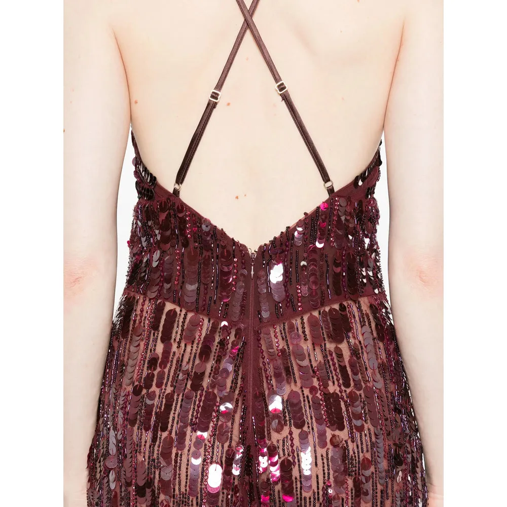 Elisabetta Franchi Burgundy Dress sold by Lord & Taylor product image thumbnail 2