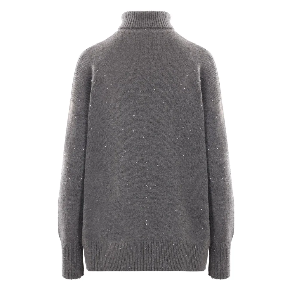 Brunello Cucinelli Grey Cashmere-Silk Sweater sold by Lord & Taylor product image thumbnail 2