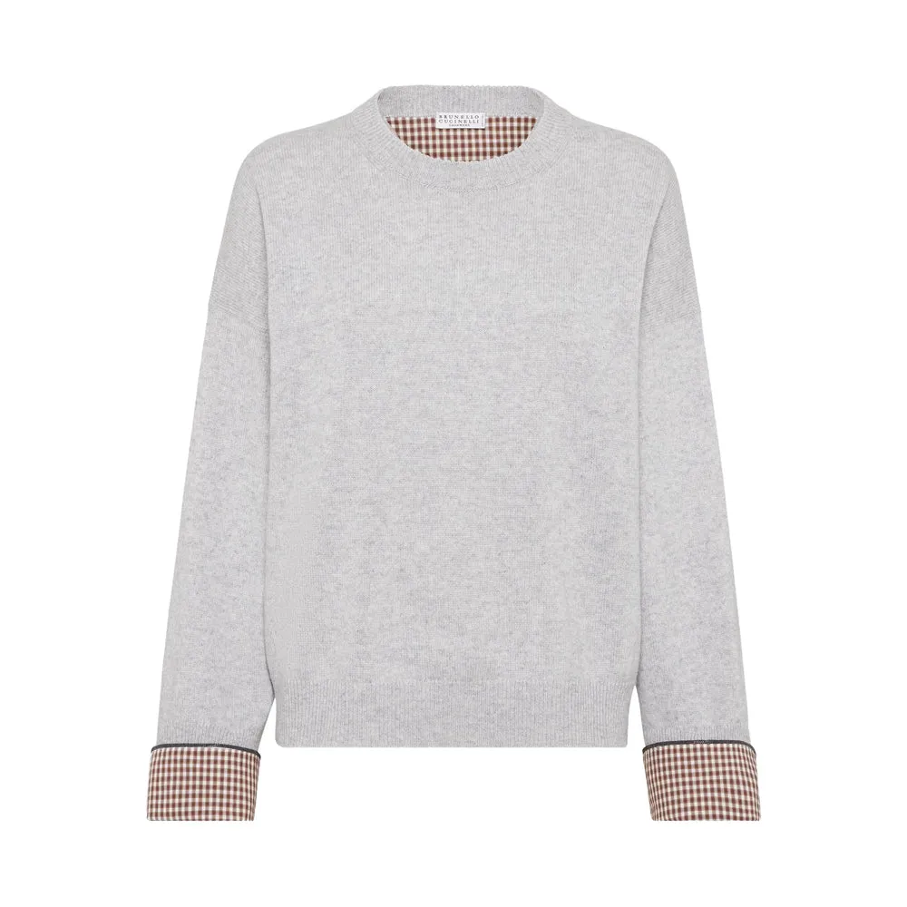 Brunello Cucinelli Light Grey Sweater sold by Lord & Taylor