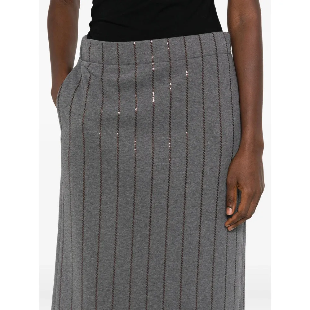 Brunello Cucinelli Grey Pencil Skirt sold by Lord & Taylor product image thumbnail 5