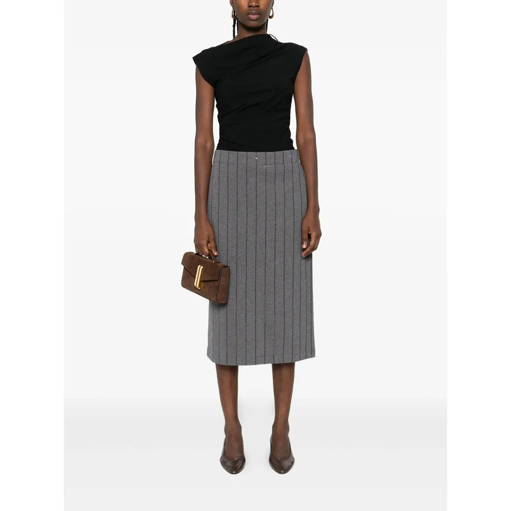 Brunello Cucinelli Grey Pencil Skirt sold by Lord & Taylor product image thumbnail 3