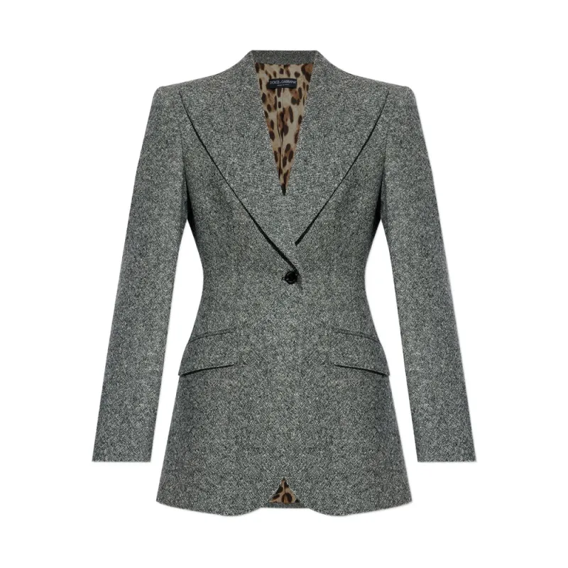 Dolce & Gabbana Grey Tweed Jacket sold by Lord & Taylor