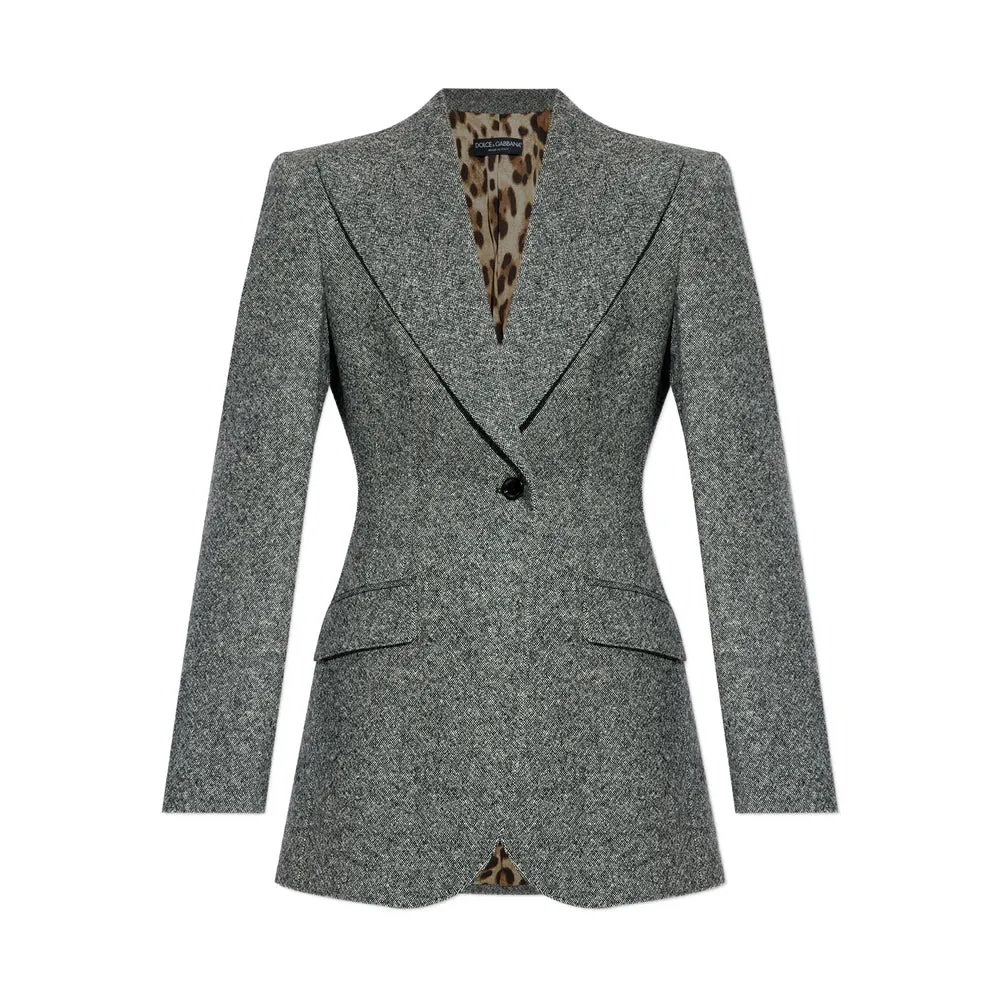 Dolce & Gabbana Grey Tweed Jacket sold by Lord & Taylor