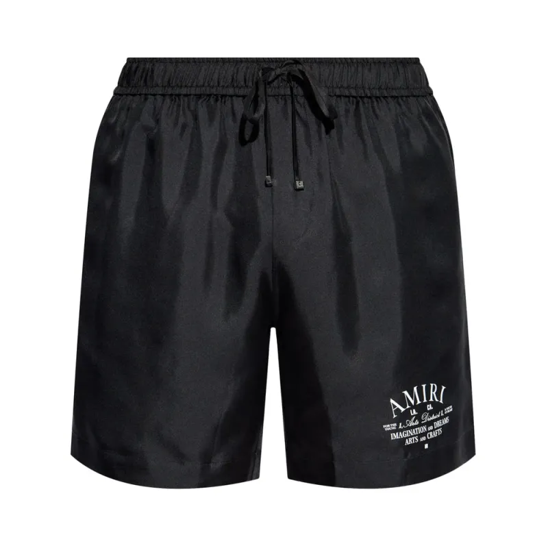 Amiri Black Silk Shorts made by AMIRI