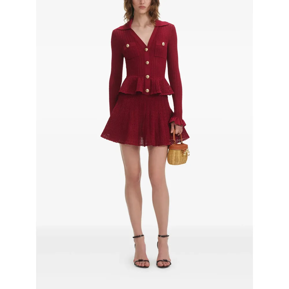 Burgundy Flared Hem Dress sold by Lord & Taylor product image thumbnail 3