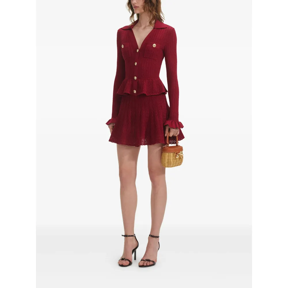 Burgundy Flared Hem Dress sold by Lord & Taylor product image thumbnail 4