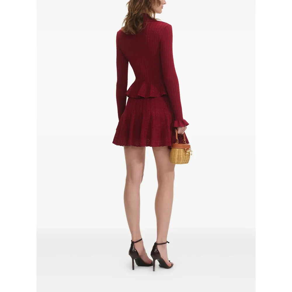 Burgundy Flared Hem Dress sold by Lord & Taylor product image thumbnail 2