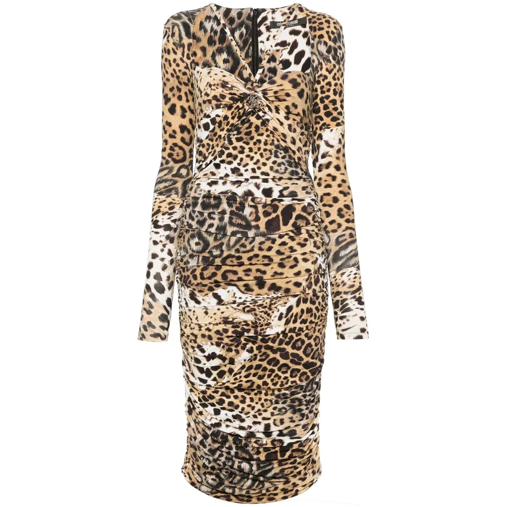 Roberto Cavalli Jaguar Skin Print Dress sold by Lord & Taylor