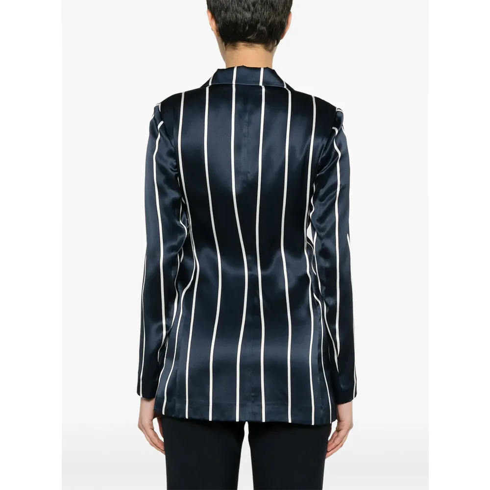 Kiton Navy Blue and White Striped Jacket sold by Lord & Taylor product image thumbnail 2