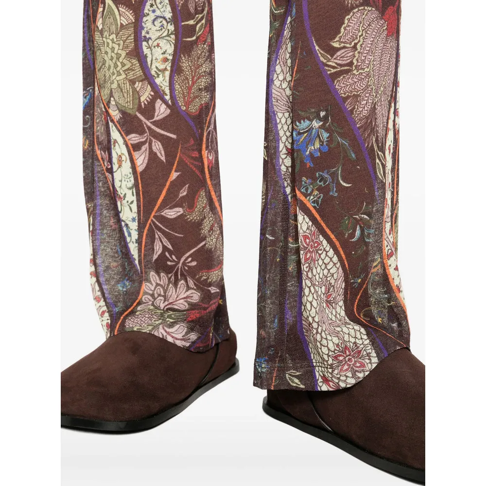 Flared Floral Pattern Trousers sold by Lord & Taylor product image thumbnail 4