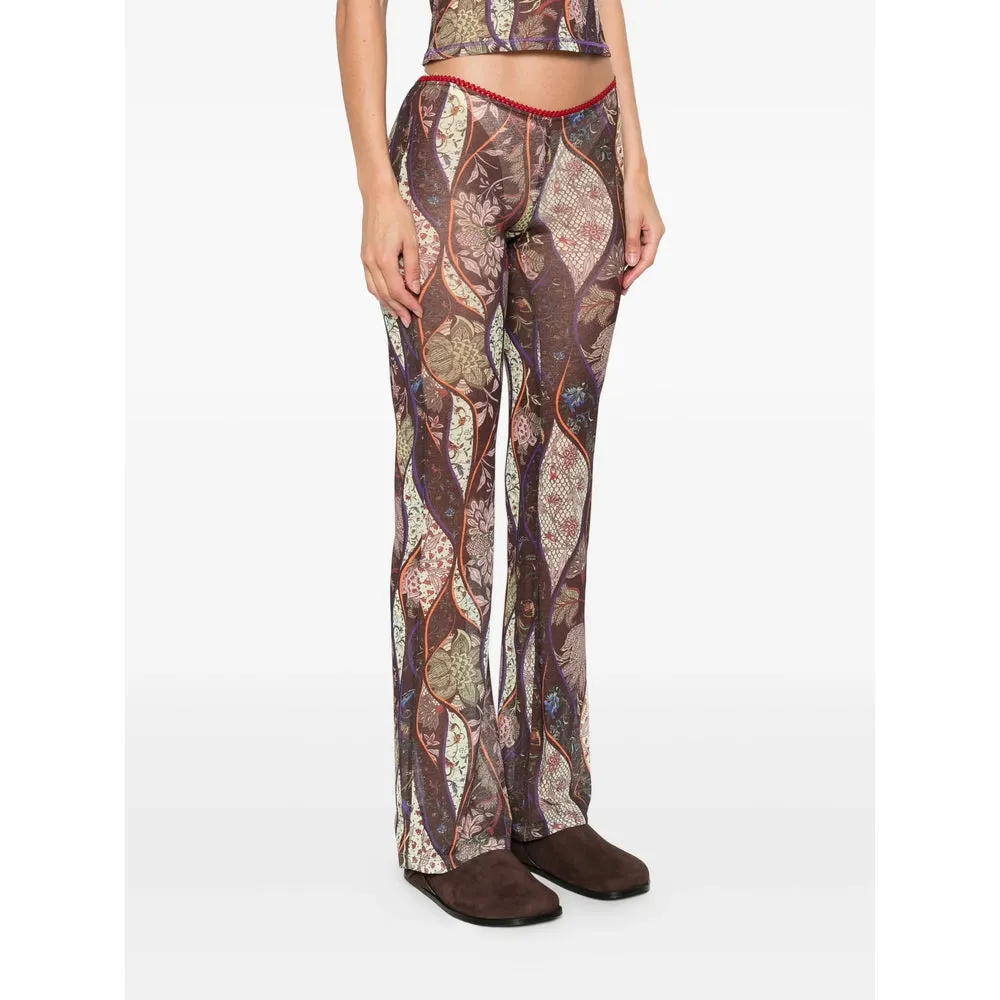 Flared Floral Pattern Trousers sold by Lord & Taylor product image thumbnail 5
