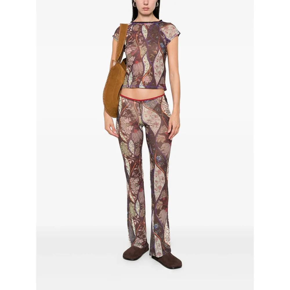 Flared Floral Pattern Trousers sold by Lord & Taylor product image thumbnail 2