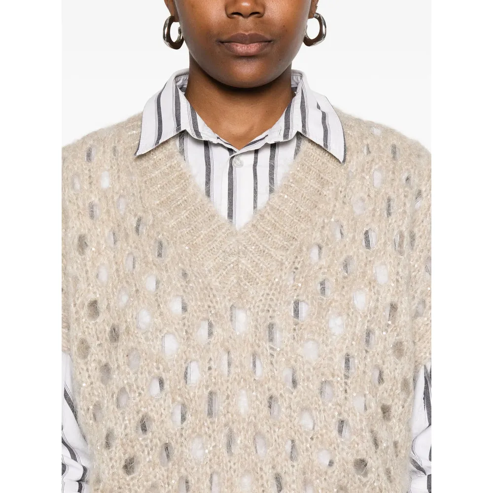 Brunello Cucinelli Sleeveless V-Neck Sweater sold by Lord & Taylor product image thumbnail 3