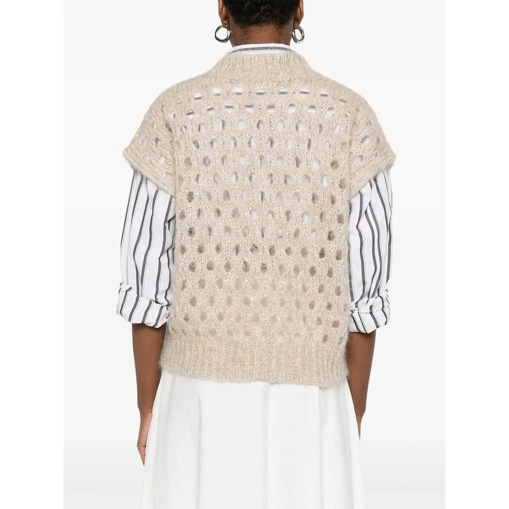 Brunello Cucinelli Sleeveless V-Neck Sweater sold by Lord & Taylor product image thumbnail 4