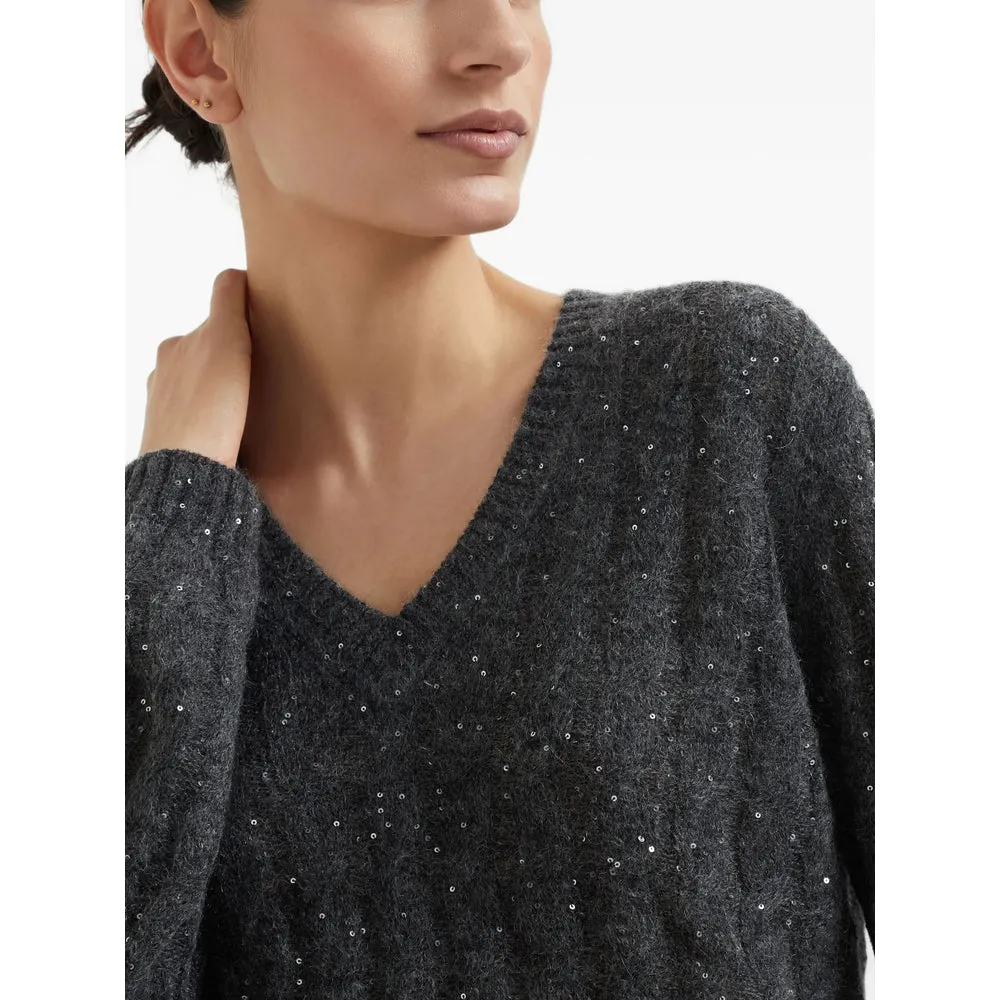 Brunello Cucinelli Anthracite Grey Sweater sold by Lord & Taylor product image thumbnail 3