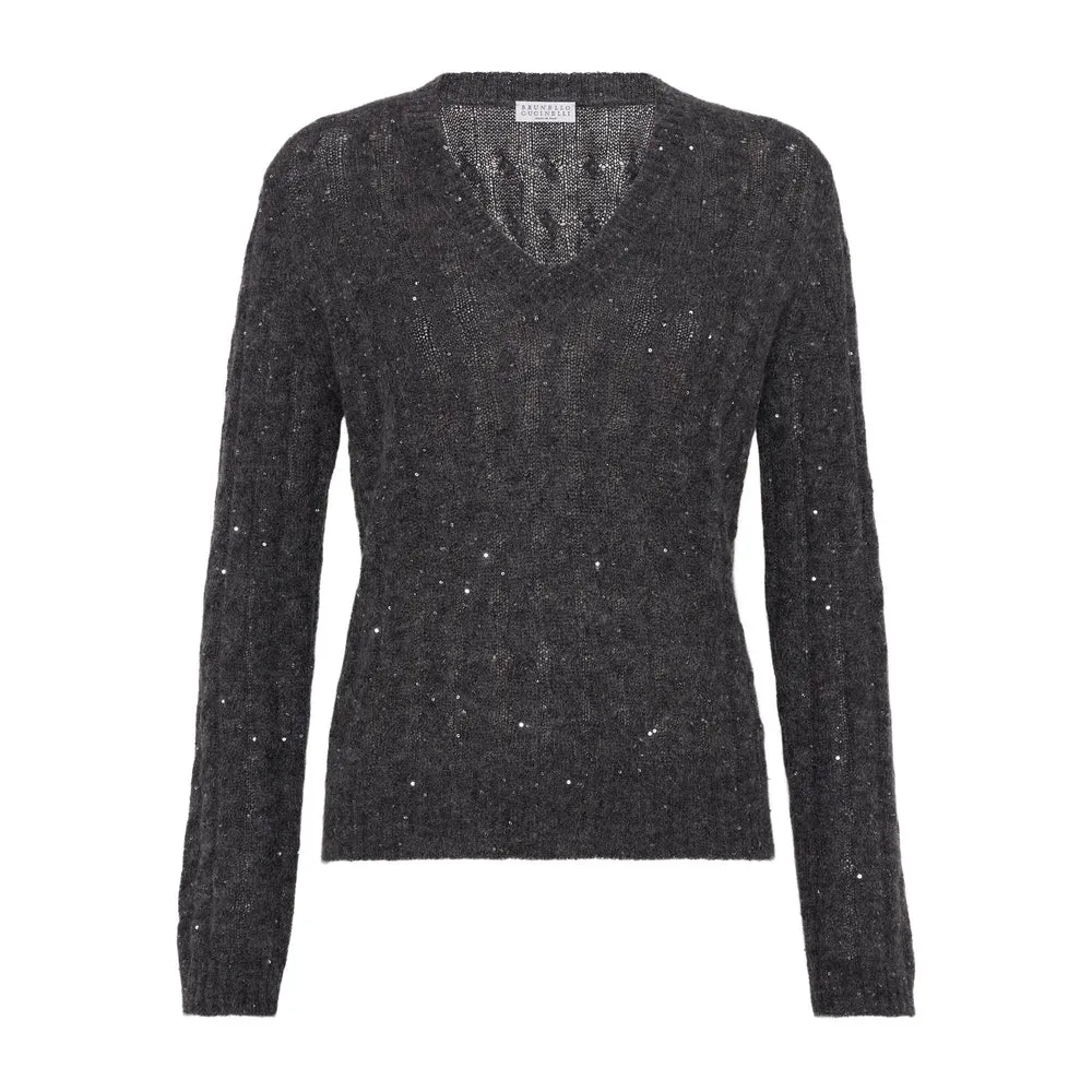 Brunello Cucinelli Anthracite Grey Sweater sold by Lord & Taylor