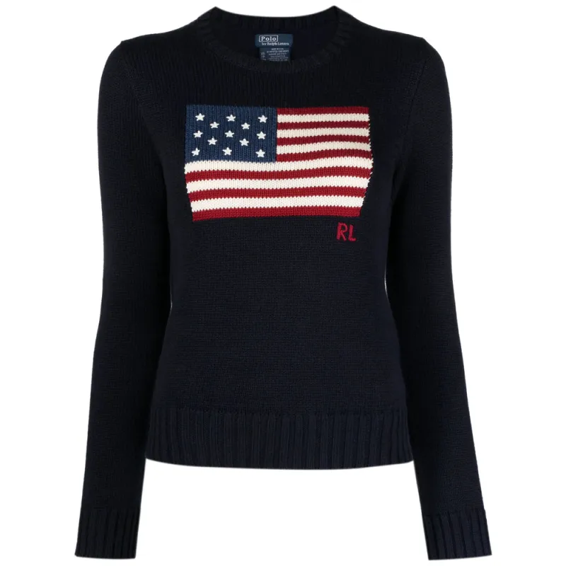 Ralph Lauren Blue Graphic Print Sweater sold by Lord & Taylor