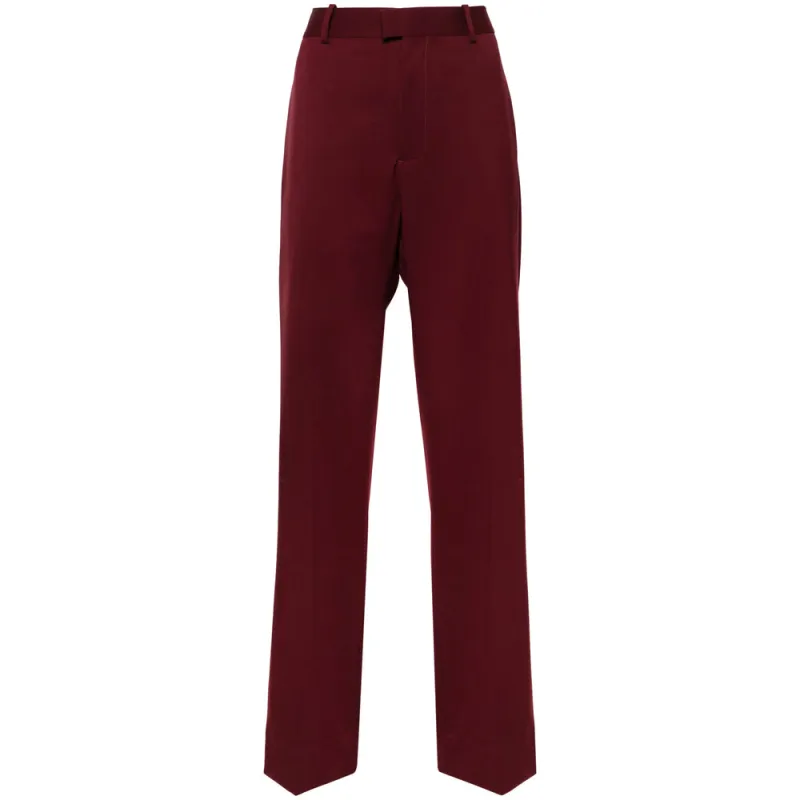 Red Virgin Wool Blend Trousers sold by Lord & Taylor