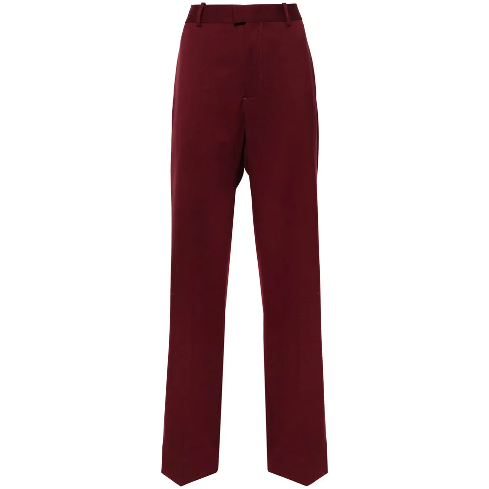 Red Virgin Wool Blend Trousers sold by Lord & Taylor