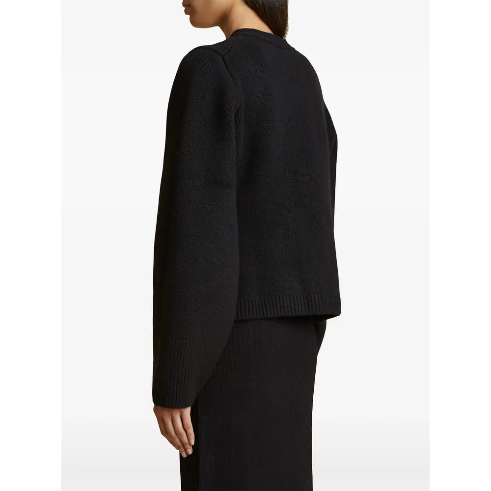 Khaite Black Cashmere Blend Sweater sold by Lord & Taylor product image thumbnail 4