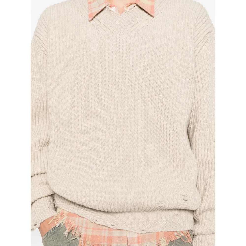 Beige V-Neck Sweater sold by Lord & Taylor product image thumbnail 3