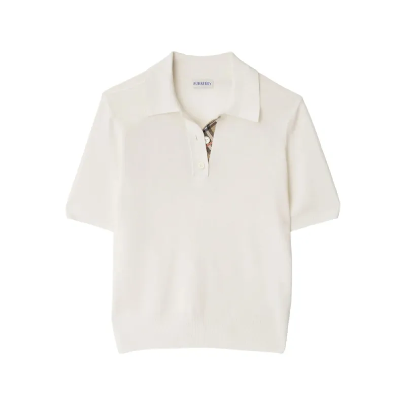 Burberry White Polo Sweater sold by Lord & Taylor