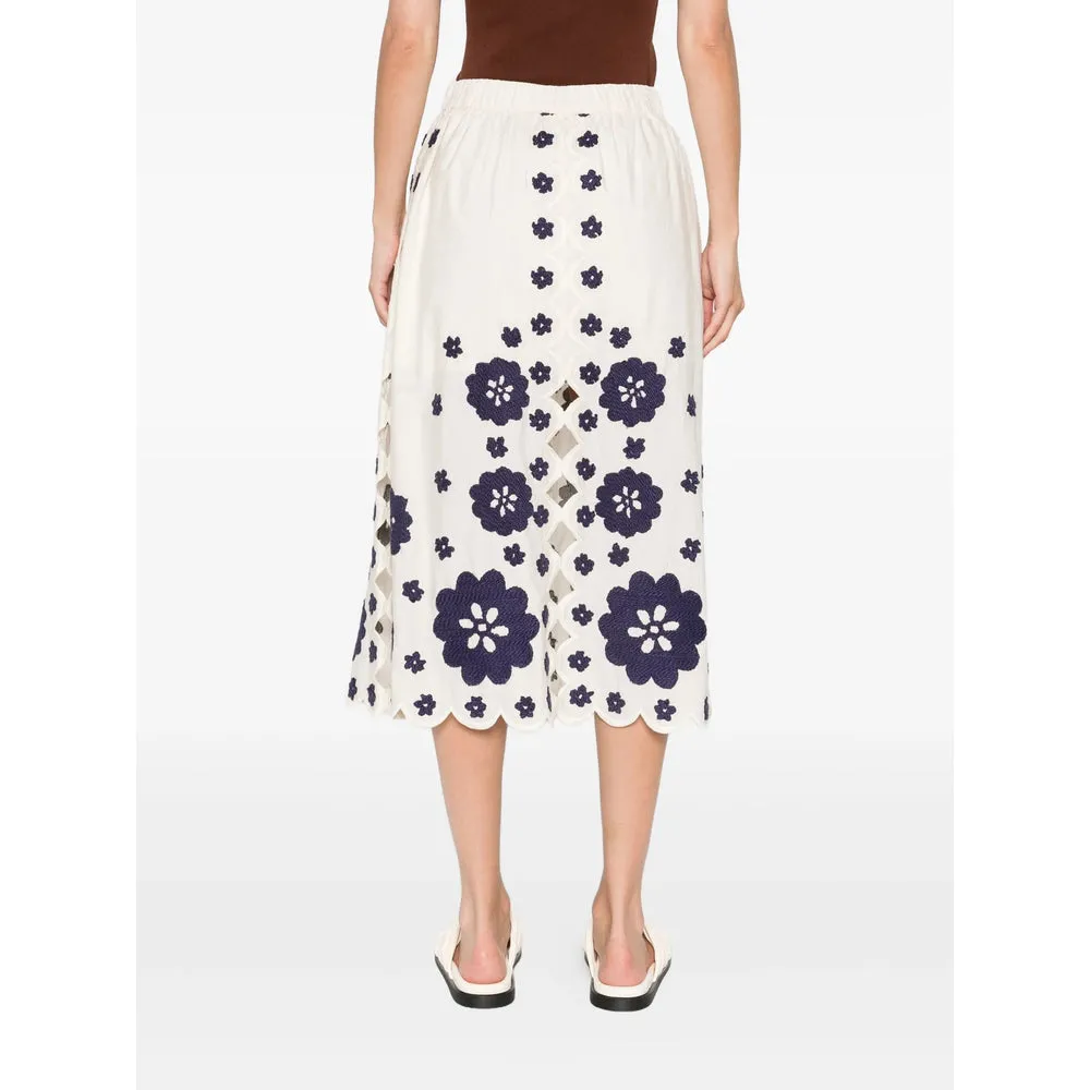 Floral Embroidered A-Line Skirt sold by Lord & Taylor product image thumbnail 3