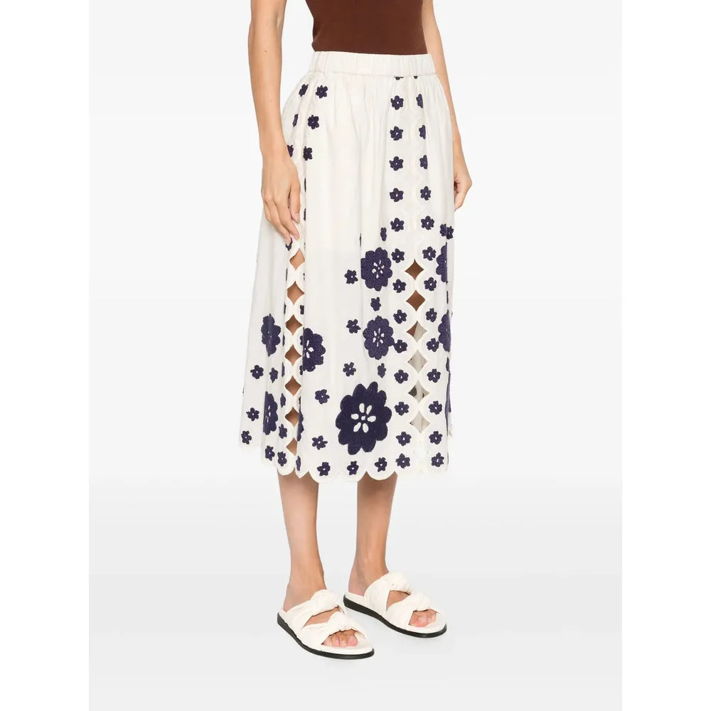 Floral Embroidered A-Line Skirt sold by Lord & Taylor product image thumbnail 4