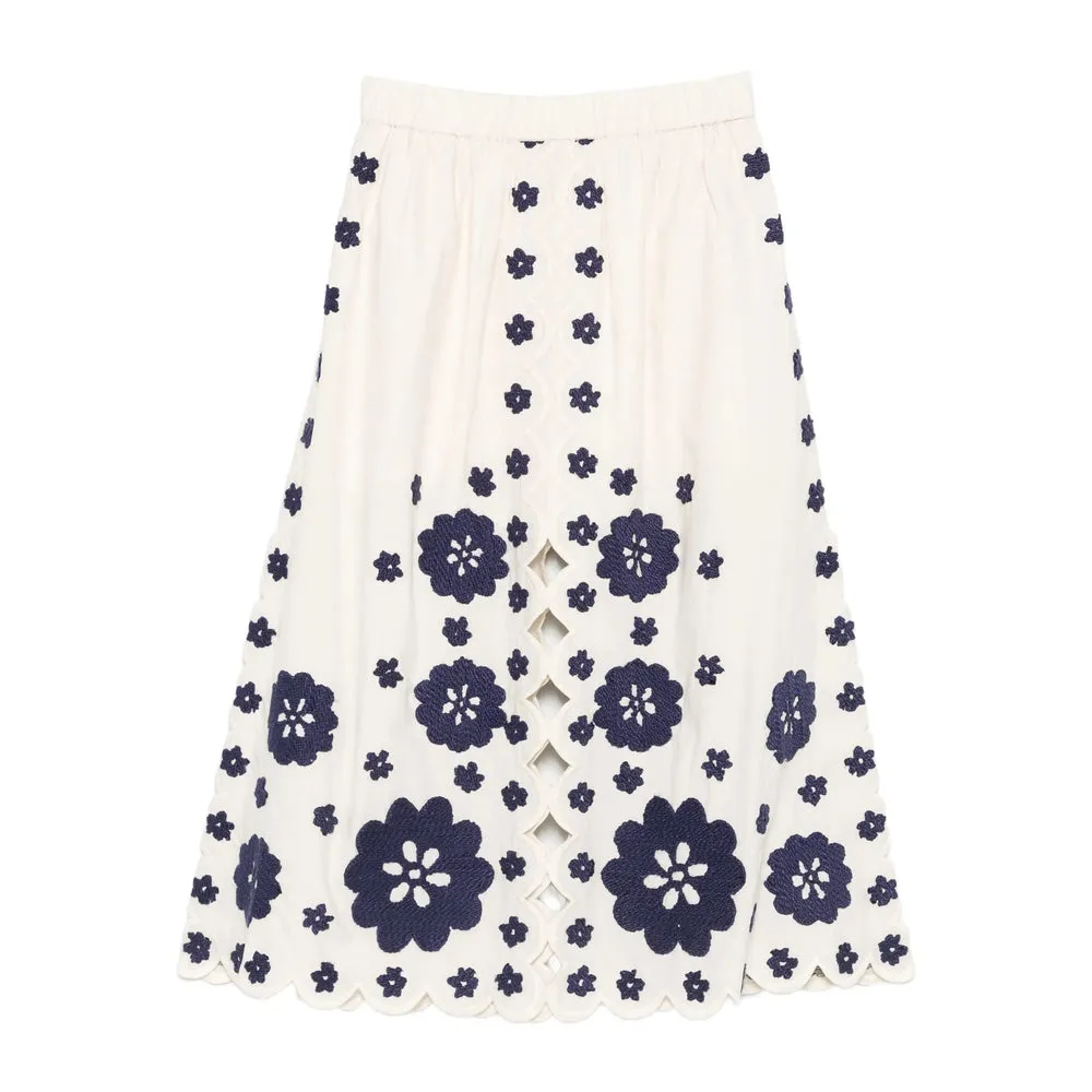 Floral Embroidered A-Line Skirt sold by Lord & Taylor