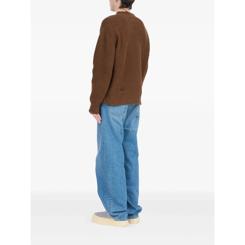 Brown V-Neck Sweater by Mm6 Maison Margiela sold by Lord & Taylor product image thumbnail 3