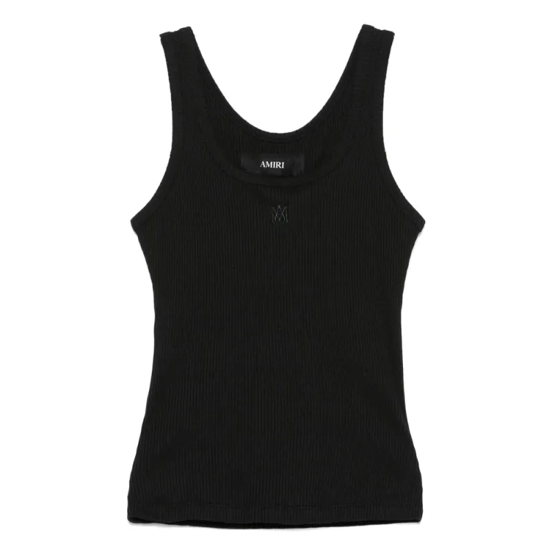 Amiri Black Scoop Neck Top sold by Lord & Taylor