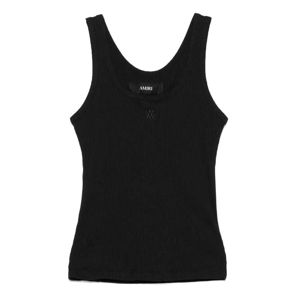 Amiri Black Scoop Neck Top sold by Lord & Taylor