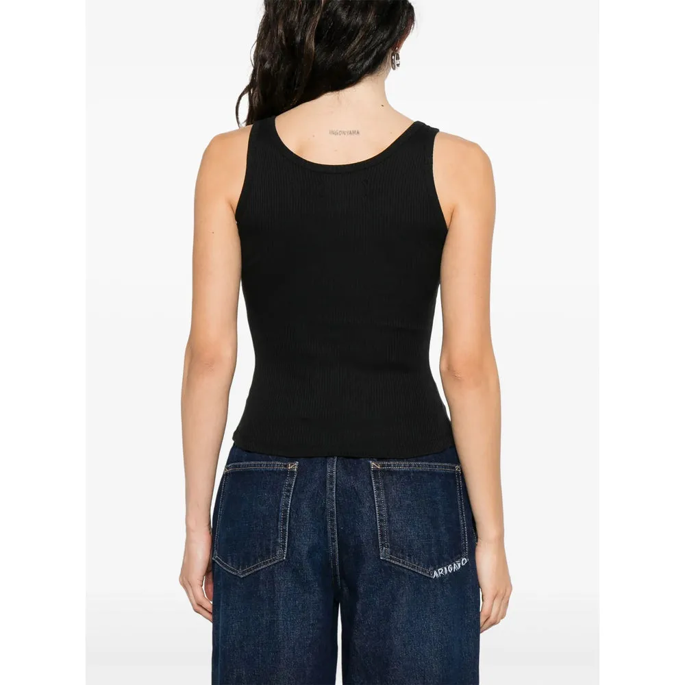 Amiri Black Scoop Neck Top sold by Lord & Taylor product image thumbnail 2