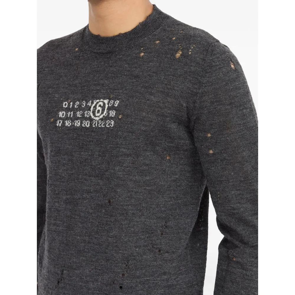 Charcoal Grey Numeric Graphic Sweater sold by Lord & Taylor product image thumbnail 4