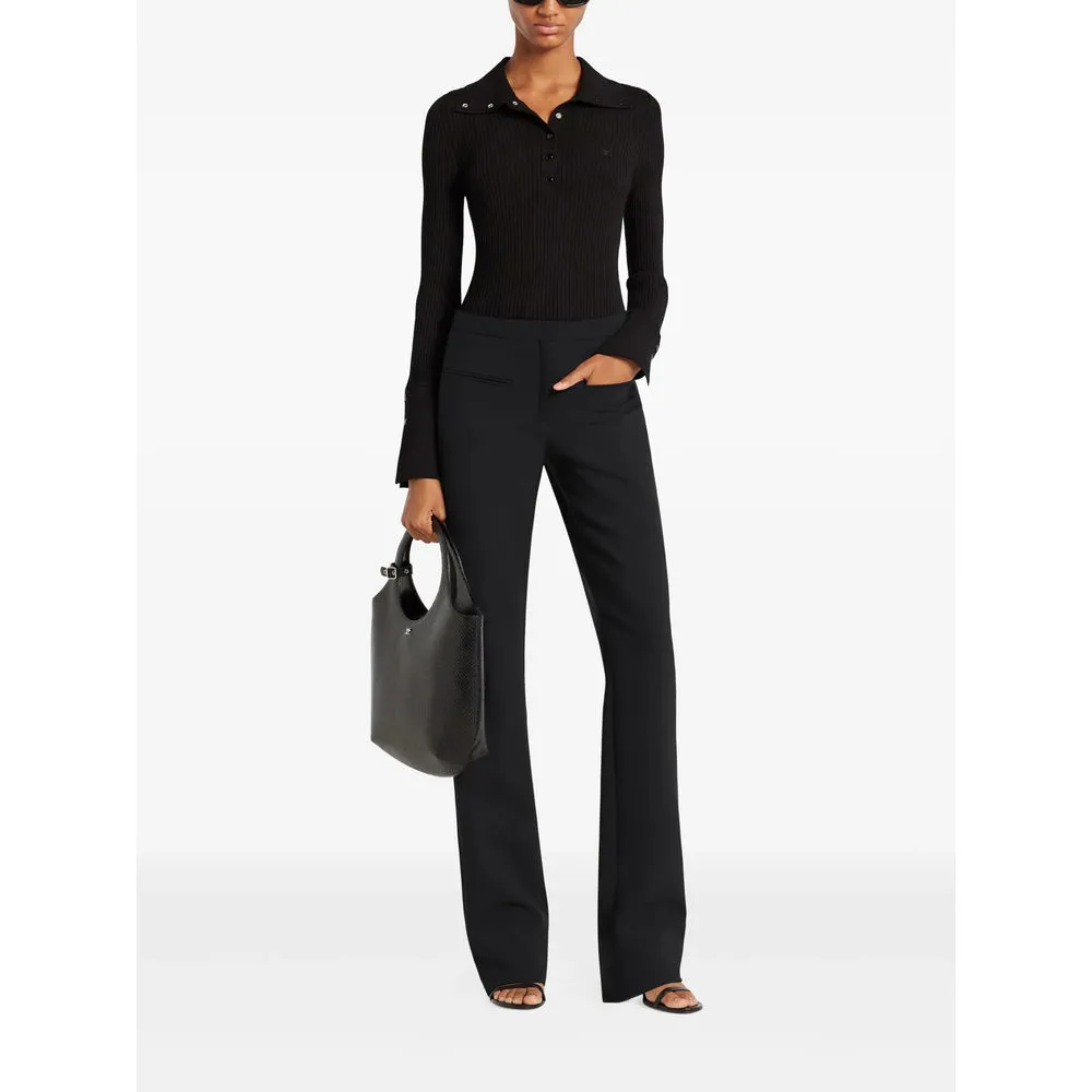 Courrèges Black Polo Sweater sold by Lord & Taylor product image thumbnail 2