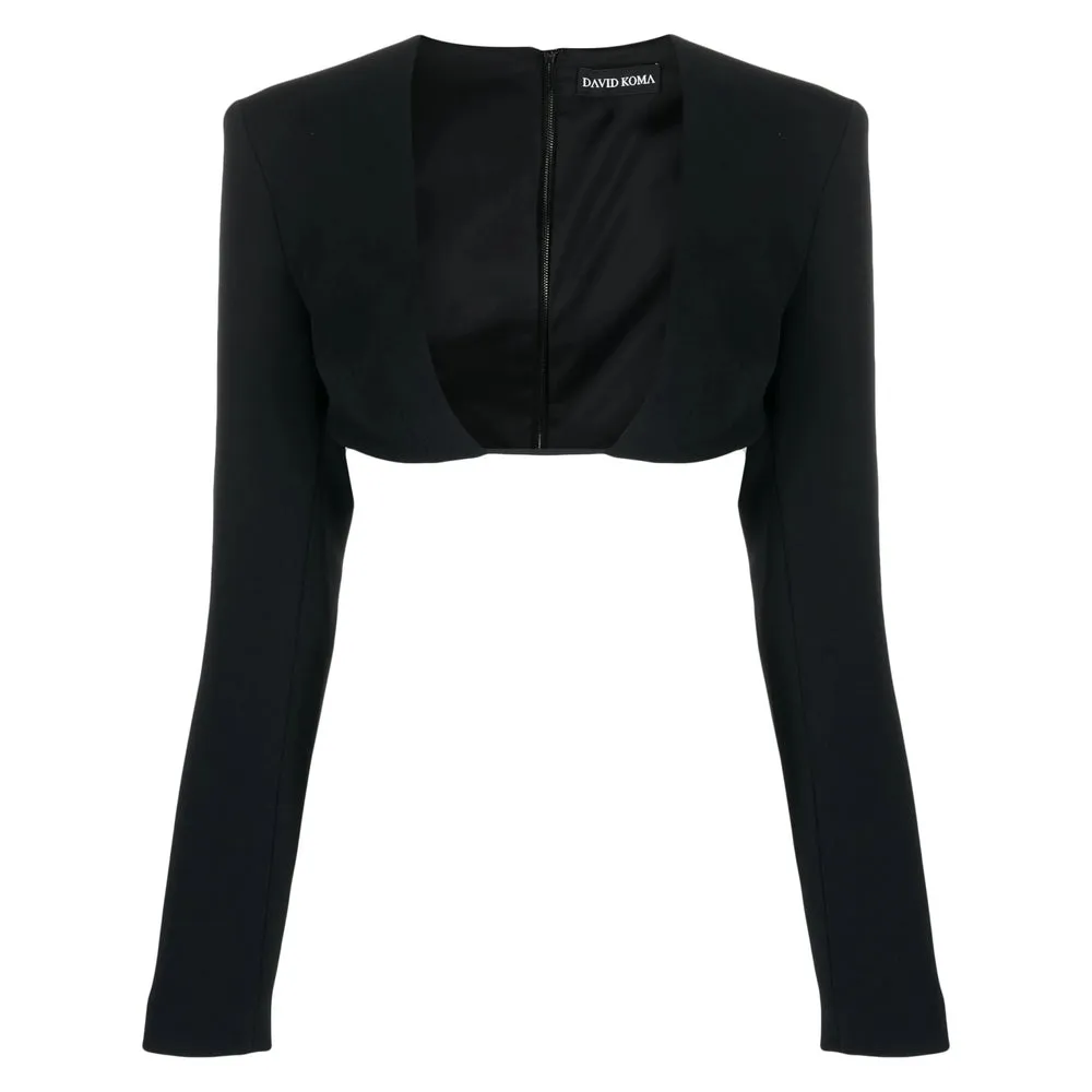 David Koma Black Plunging Top sold by Lord & Taylor
