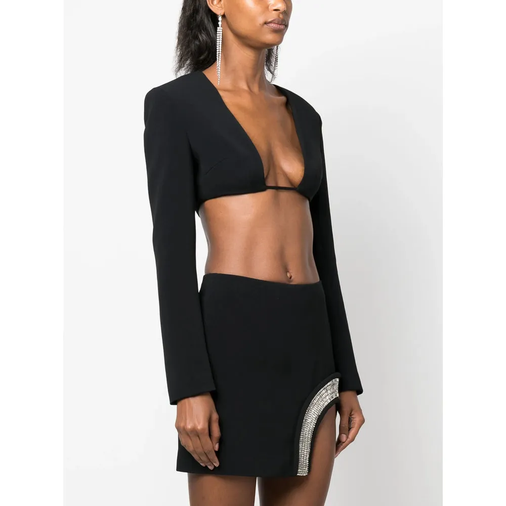 David Koma Black Plunging Top sold by Lord & Taylor product image thumbnail 5