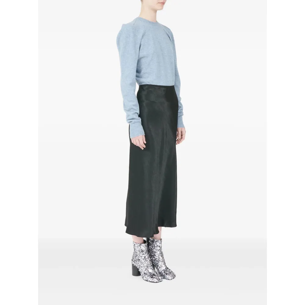 Maison Margiela Black Satin Midi Skirt sold by Lord & Taylor product image thumbnail 4