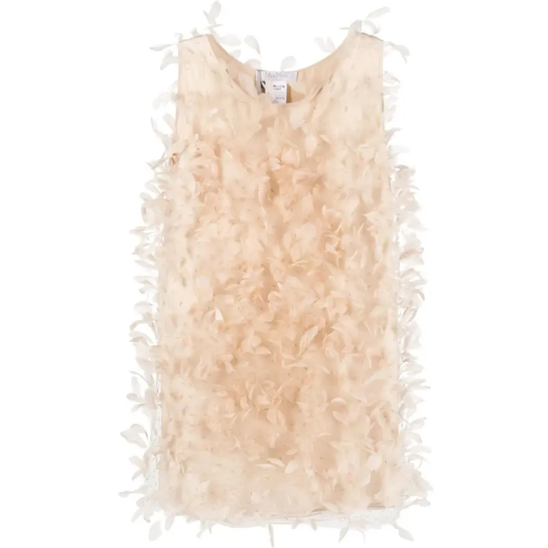 Max Mara Silk Ostrich Feather Dress sold by Lord & Taylor