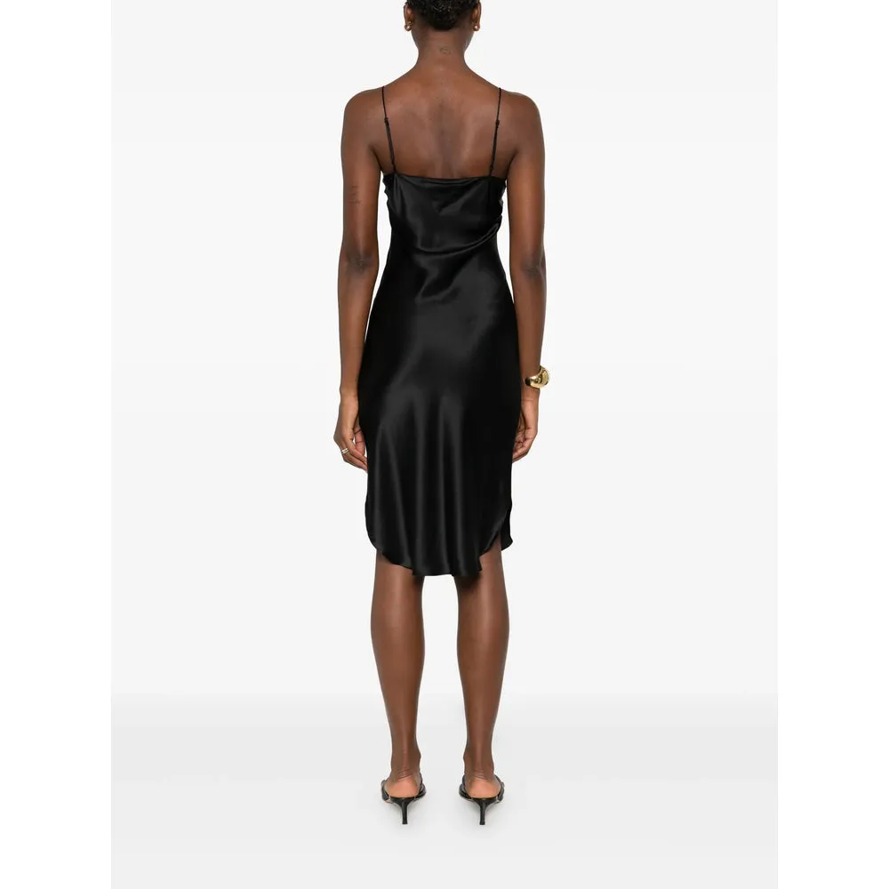 Nili Lotan Black Silk Midi Dress sold by Lord & Taylor product image thumbnail 4