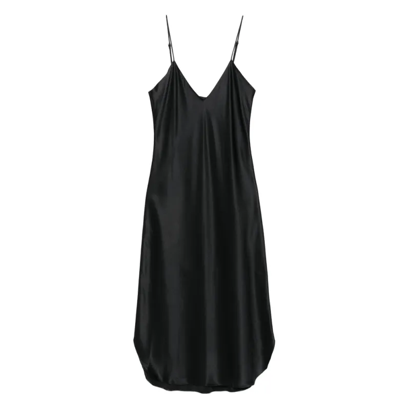 Nili Lotan Black Silk Midi Dress sold by Lord & Taylor