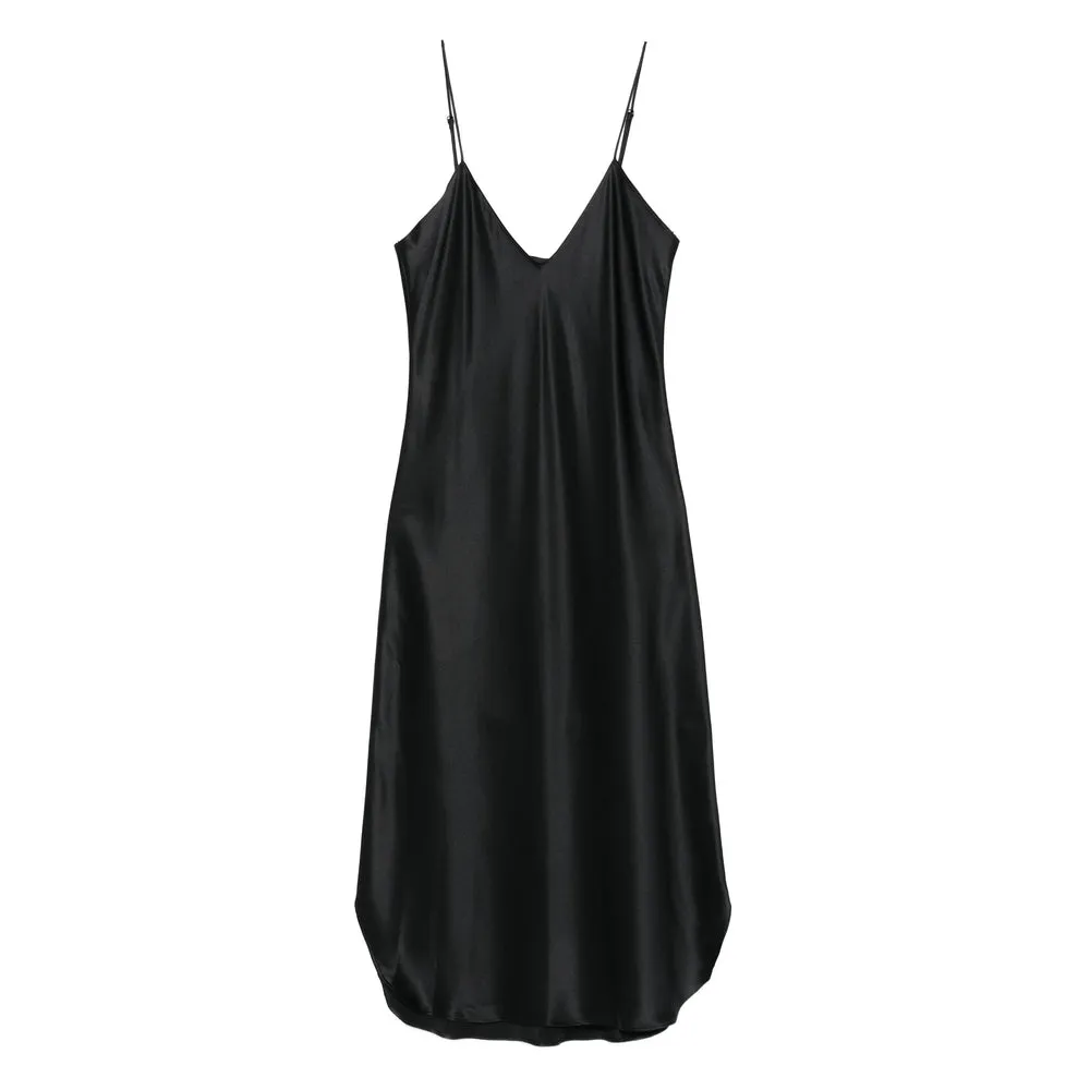 Nili Lotan Black Silk Midi Dress sold by Lord & Taylor