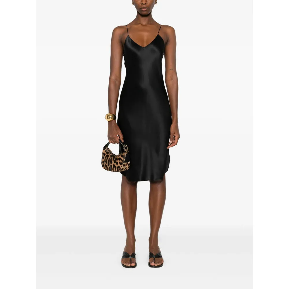 Nili Lotan Black Silk Midi Dress sold by Lord & Taylor product image thumbnail 2