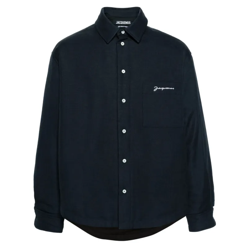 Jacquemus Navy Blue Padded Shirt sold by Lord & Taylor