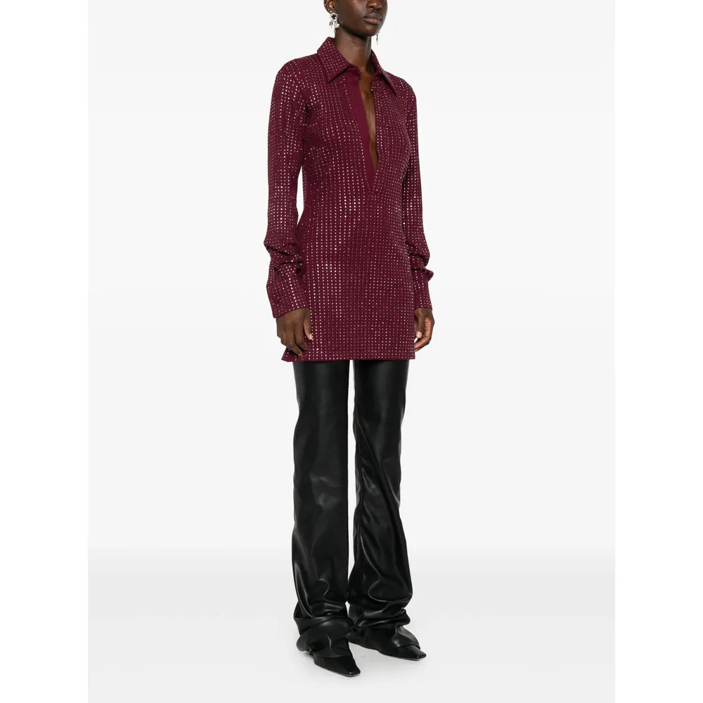 Burgundy Crystal Embellished Dress sold by Lord & Taylor product image thumbnail 5
