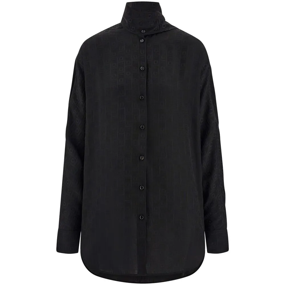 Black Silk Shirt with Sash Detail sold by Lord & Taylor